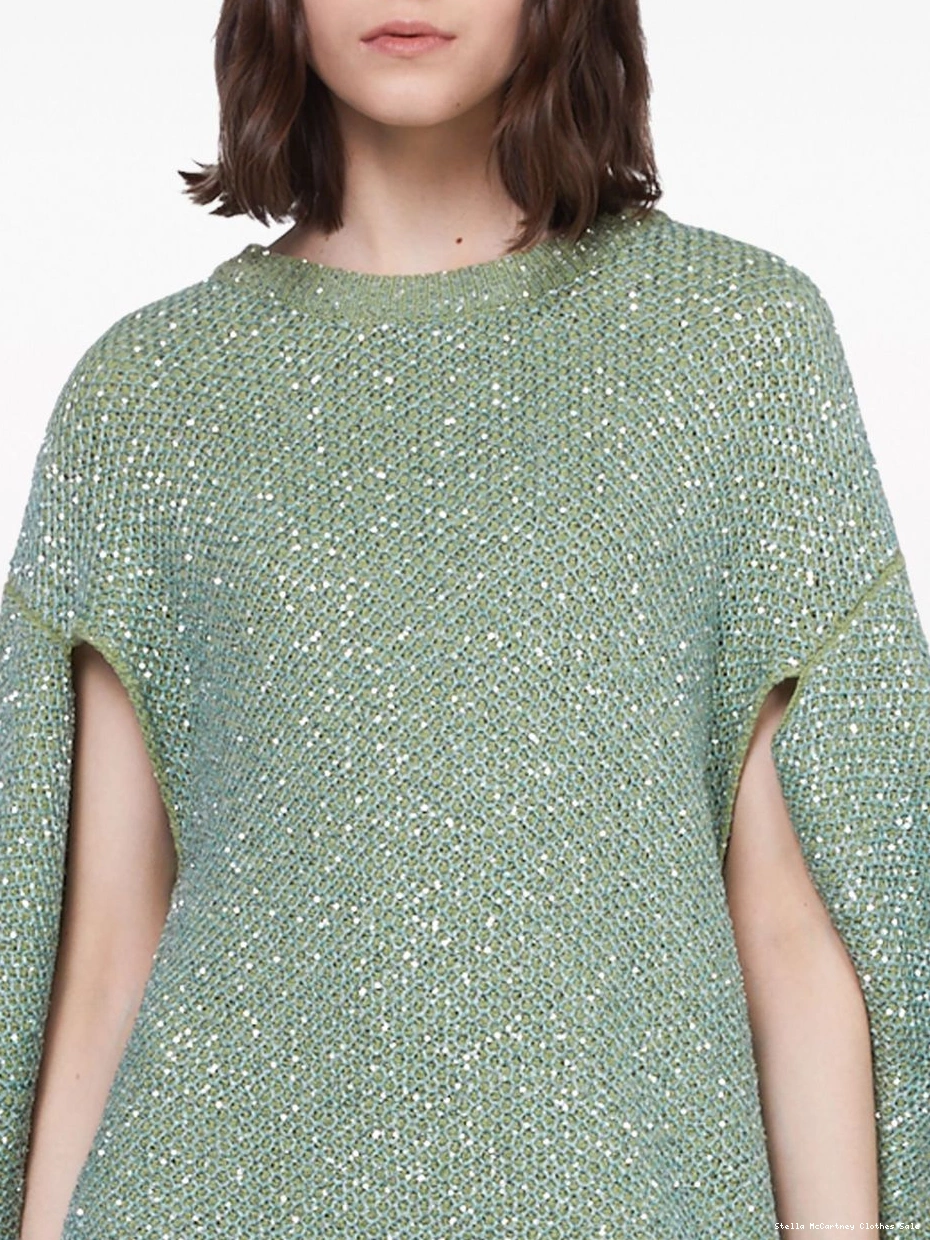 Affordable McCartney sequin-embellished Stella Women cape minidress jumper 0401